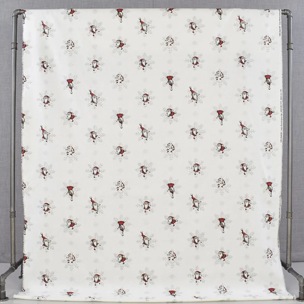 Arvidssons textil Gardintyger Mönstrade|Arvidssons Textil|Snöflingan mini vit tyg
