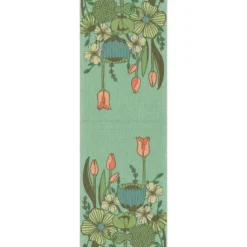 Ekelund Bordslöpare|Ekelund Löpare|Soft Green löpare 35x100 - Ekologisk bomull i gröna toner