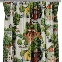 Arvidssons textil Gardiner Mönstrade|Sommarstad gardiner