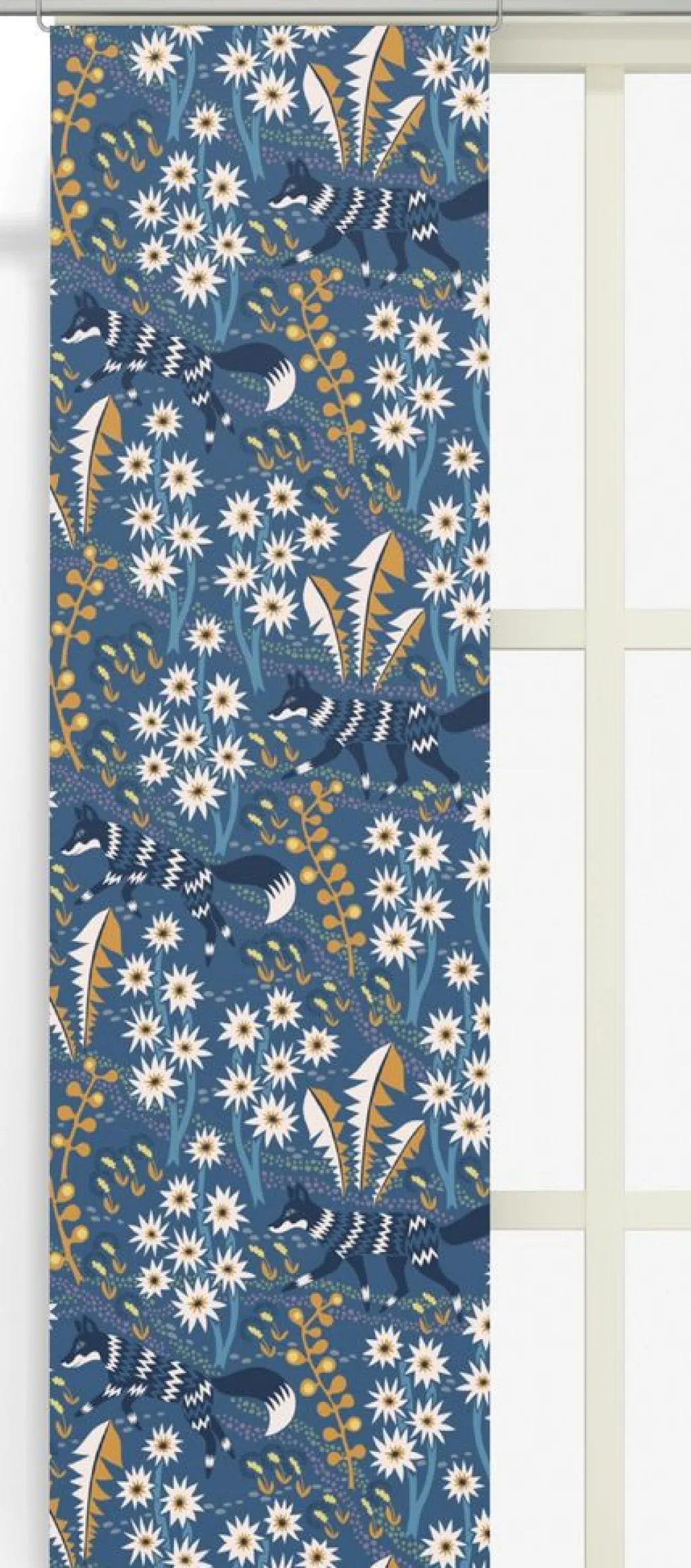 Arvidssons textil Panelgardiner|Stjärnspeja blå panelgardiner