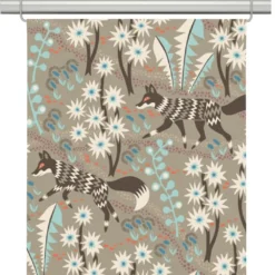 Arvidssons textil Panelgardiner|Stjärnspeja khaki panelgardiner