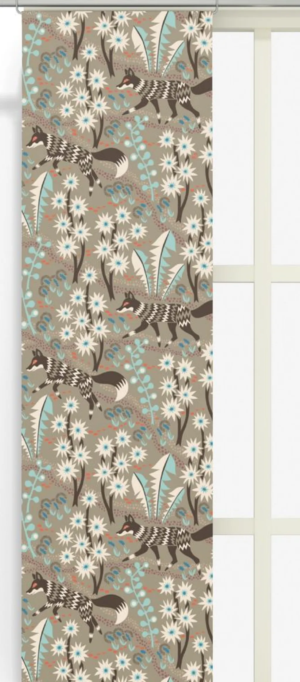 Arvidssons textil Panelgardiner|Stjärnspeja khaki panelgardiner