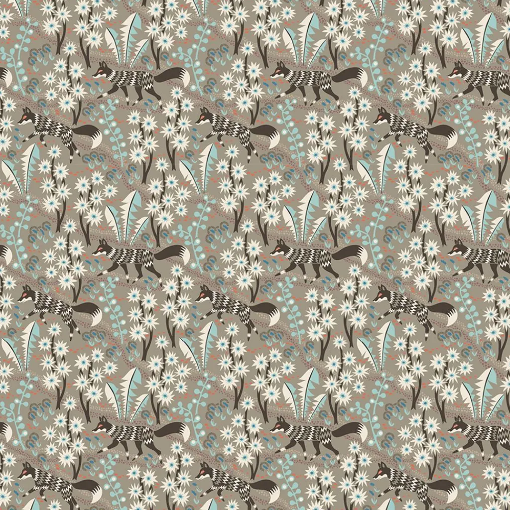 Arvidssons textil Gardintyger Mönstrade|Arvidssons Textil|Stjärnspeja khaki tyg