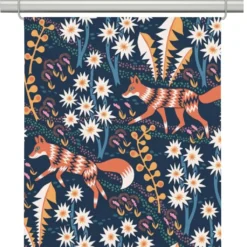 Arvidssons textil Panelgardiner|Stjärnspeja mörkblå panelgardiner