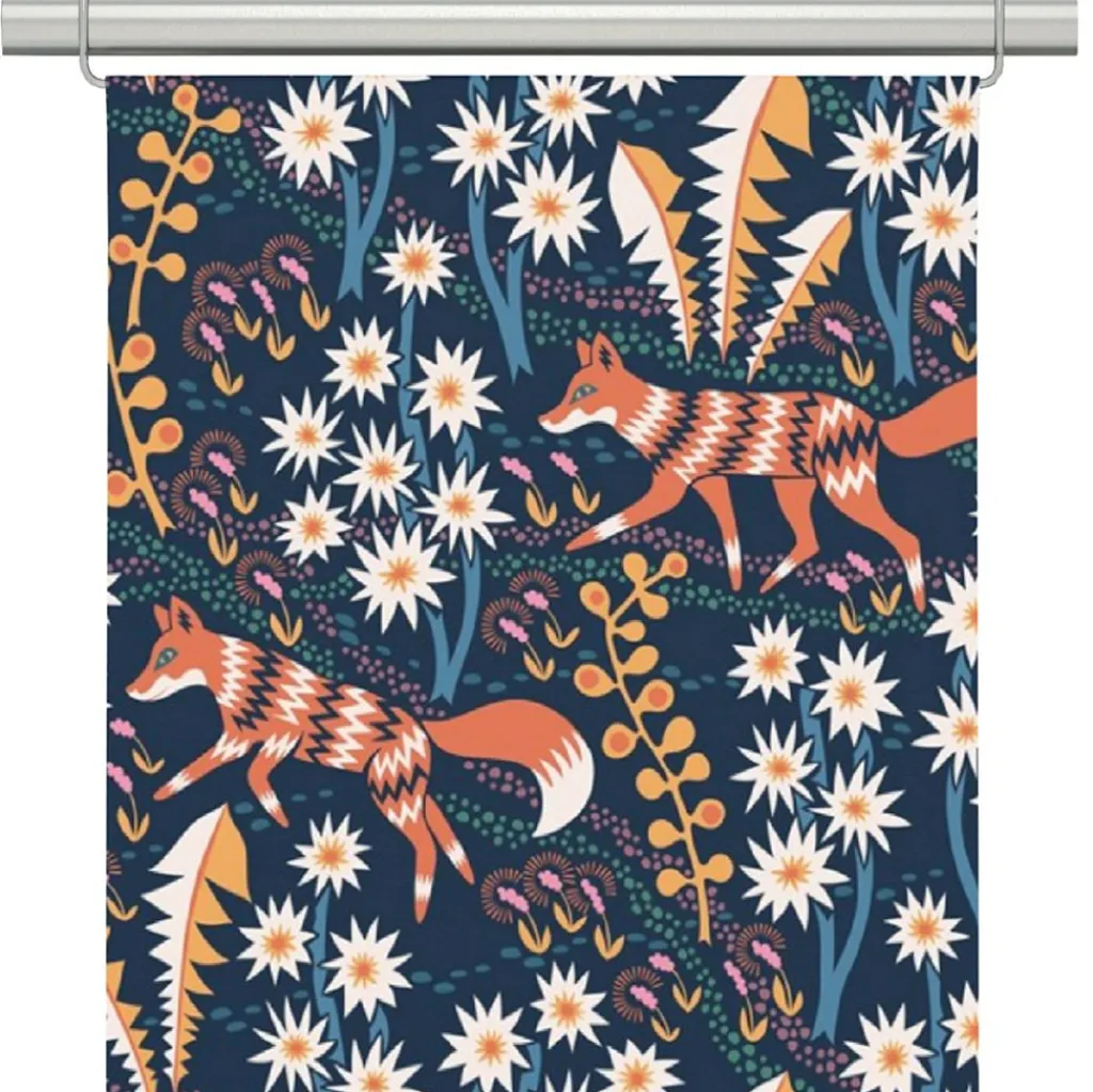 Arvidssons textil Panelgardiner|Stjärnspeja mörkblå panelgardiner