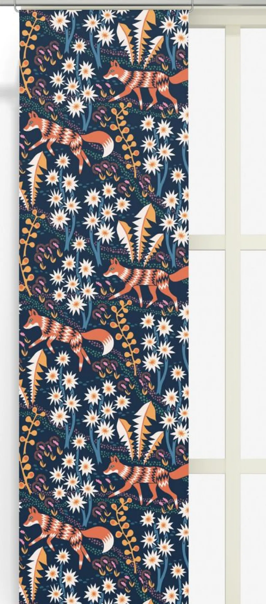 Arvidssons textil Panelgardiner|Stjärnspeja mörkblå panelgardiner