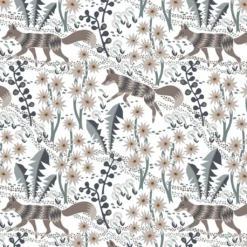 Arvidssons textil Gardintyger Mönstrade|Arvidssons Textil|Stjärnspeja offwhite-ljusbrun tyg