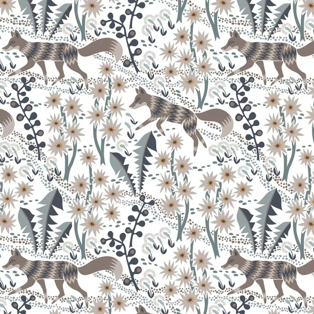 Arvidssons textil Gardintyger Mönstrade|Arvidssons Textil|Stjärnspeja offwhite-ljusbrun tyg
