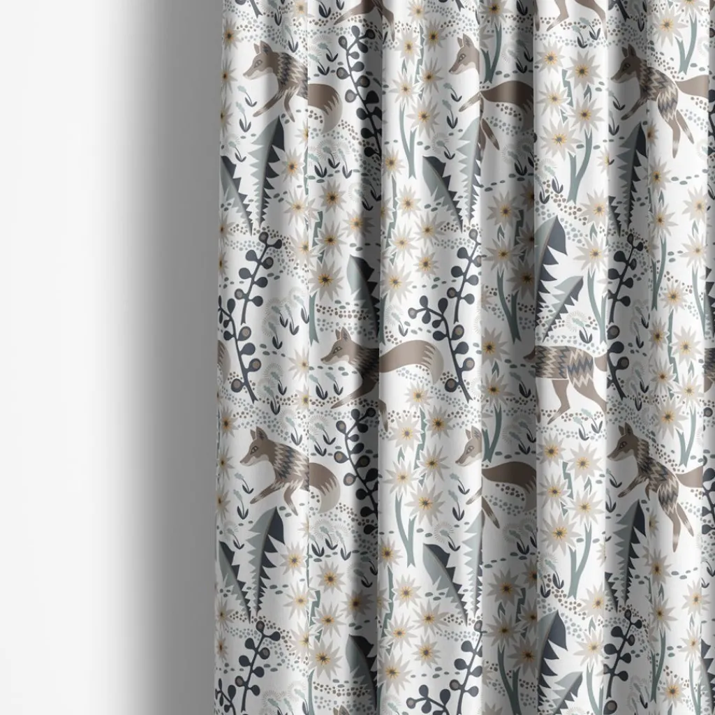 Arvidssons textil Gardintyger Mönstrade|Arvidssons Textil|Stjärnspeja offwhite-ljusbrun tyg