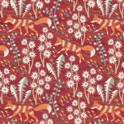 Arvidssons textil Gardintyger Mönstrade|Arvidssons Textil|Stjärnspeja röd tyg