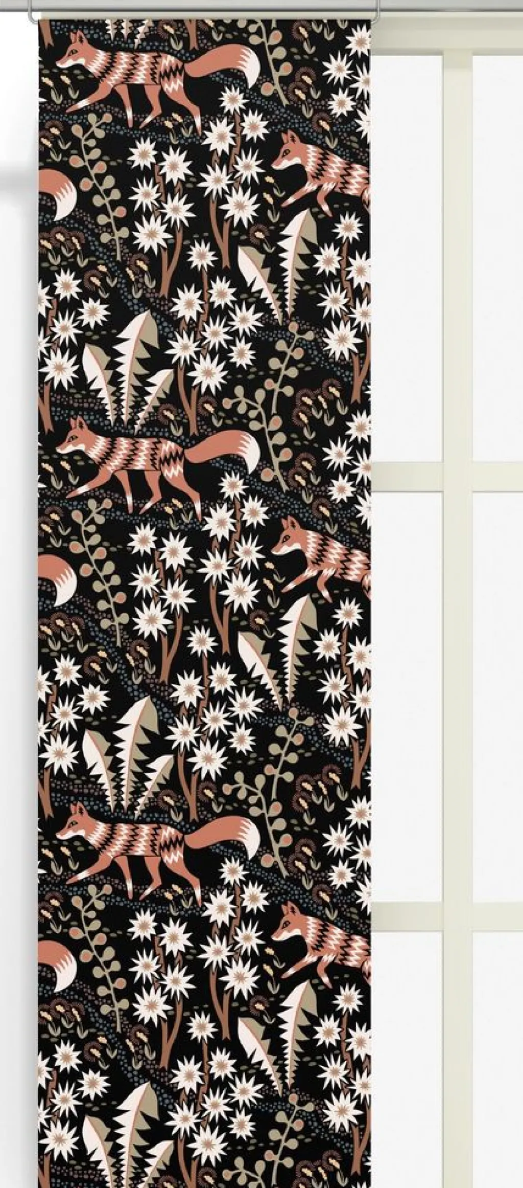Arvidssons textil Panelgardiner|Stjärnspeja svart panelgardiner