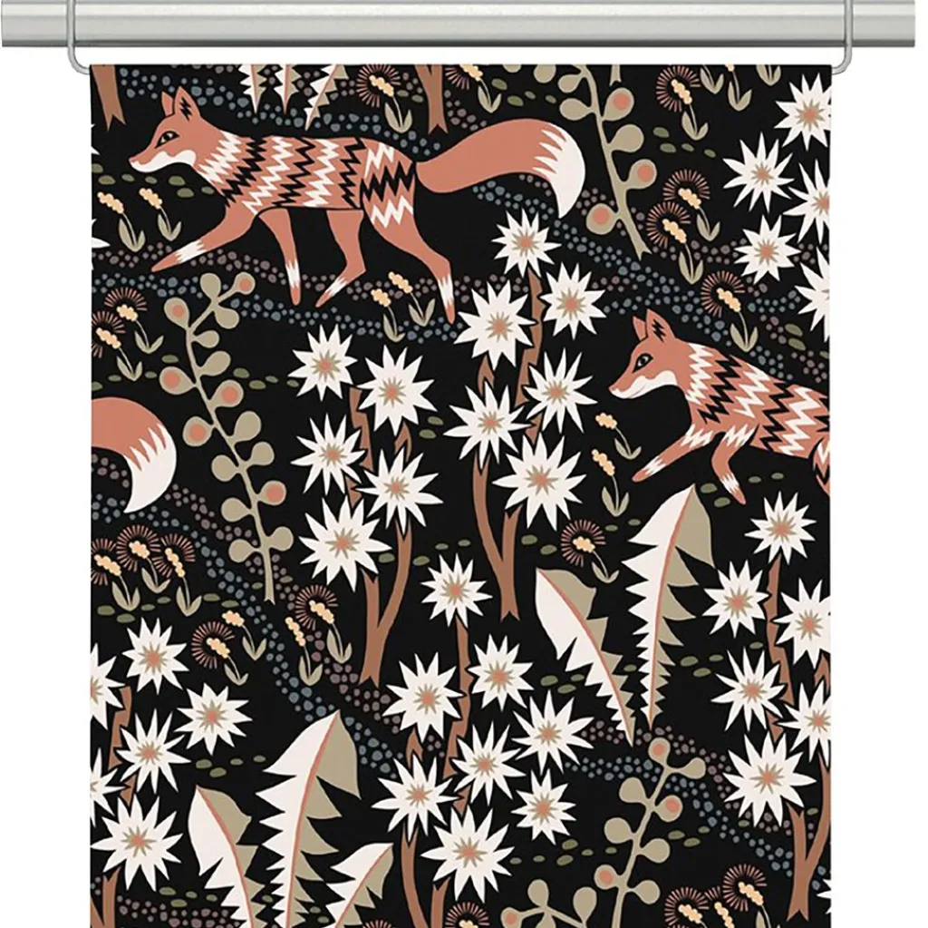 Arvidssons textil Panelgardiner|Stjärnspeja svart panelgardiner