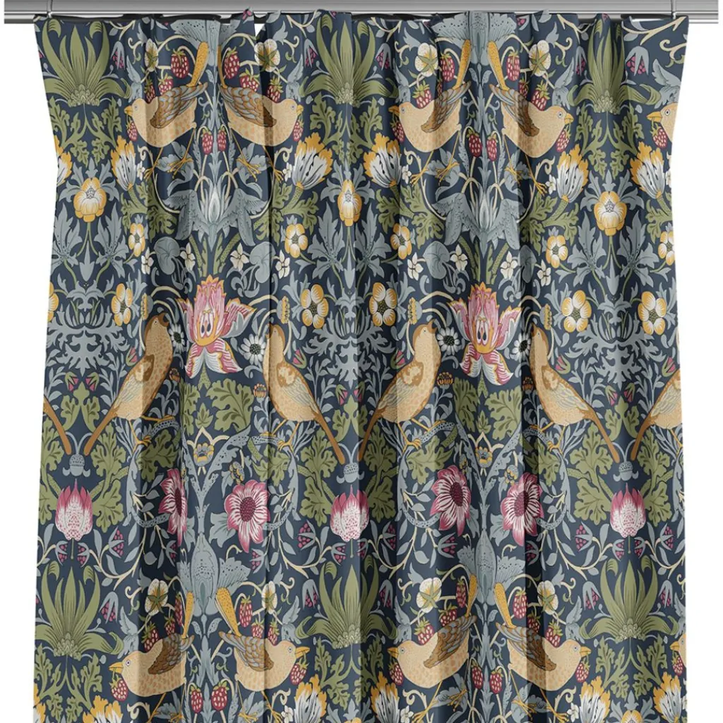 Nordisk Textil Gardiner Mönstrade|Strawberry Finch gardiner