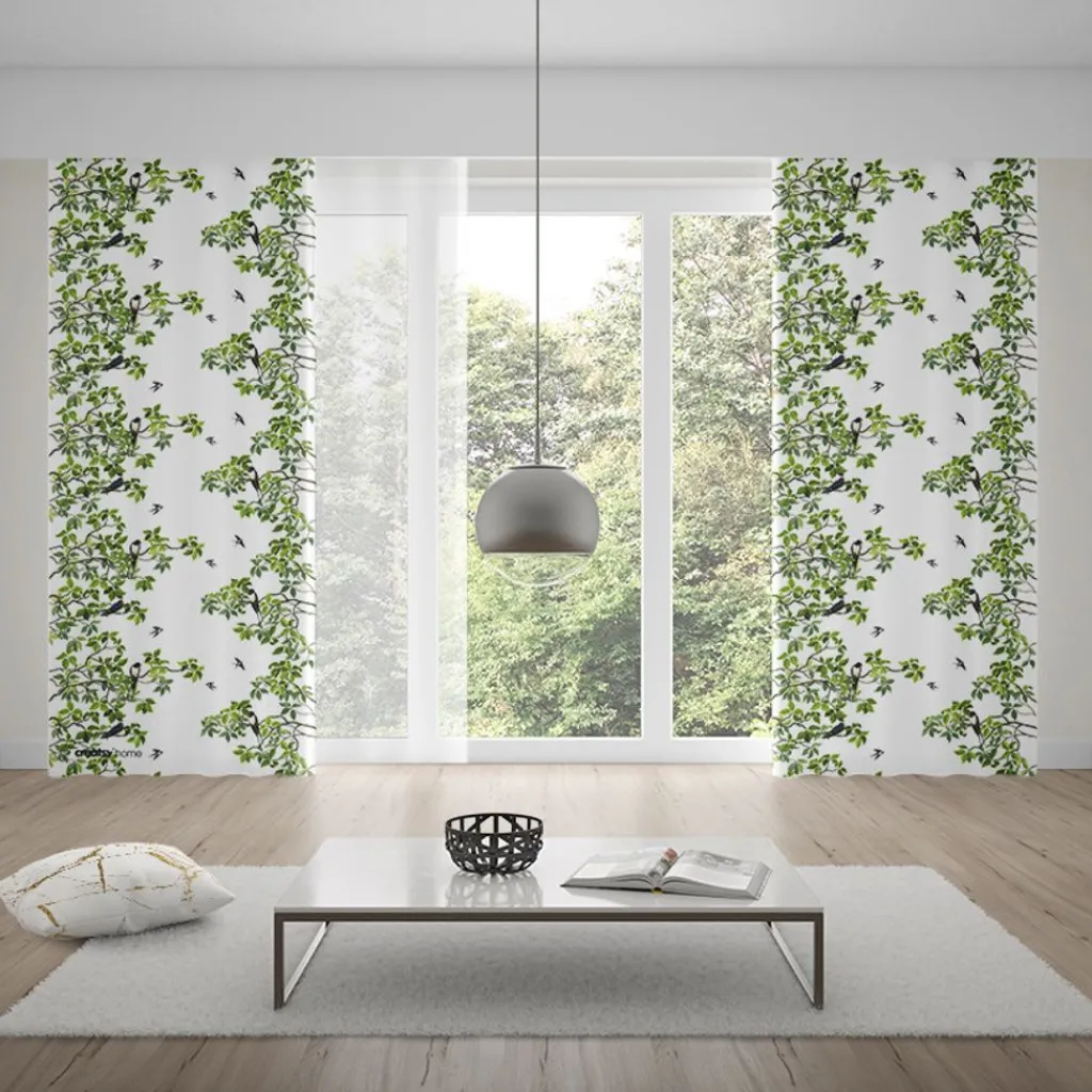 Arvidssons textil Gardiner Mönstrade|Svallöv gardiner