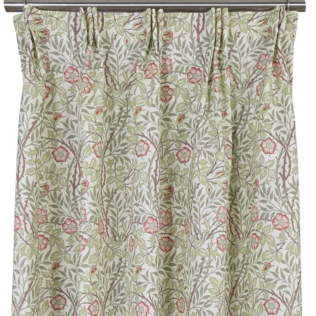 Nordisk Textil Gardiner Mönstrade|Sweet flower vinröd gardiner