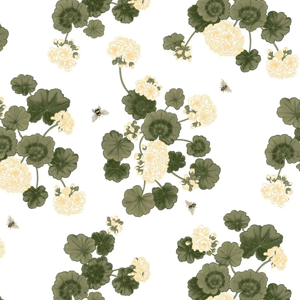 Arvidssons textil Textilvaxduk|Textilvaxduk Astrid gul pelargoner
