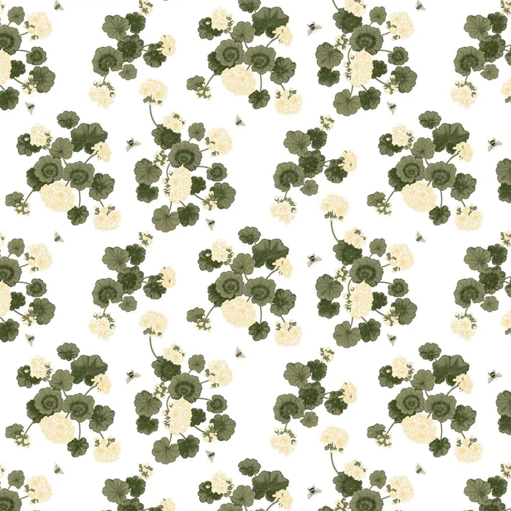 Arvidssons textil Textilvaxduk|Textilvaxduk Astrid gul pelargoner