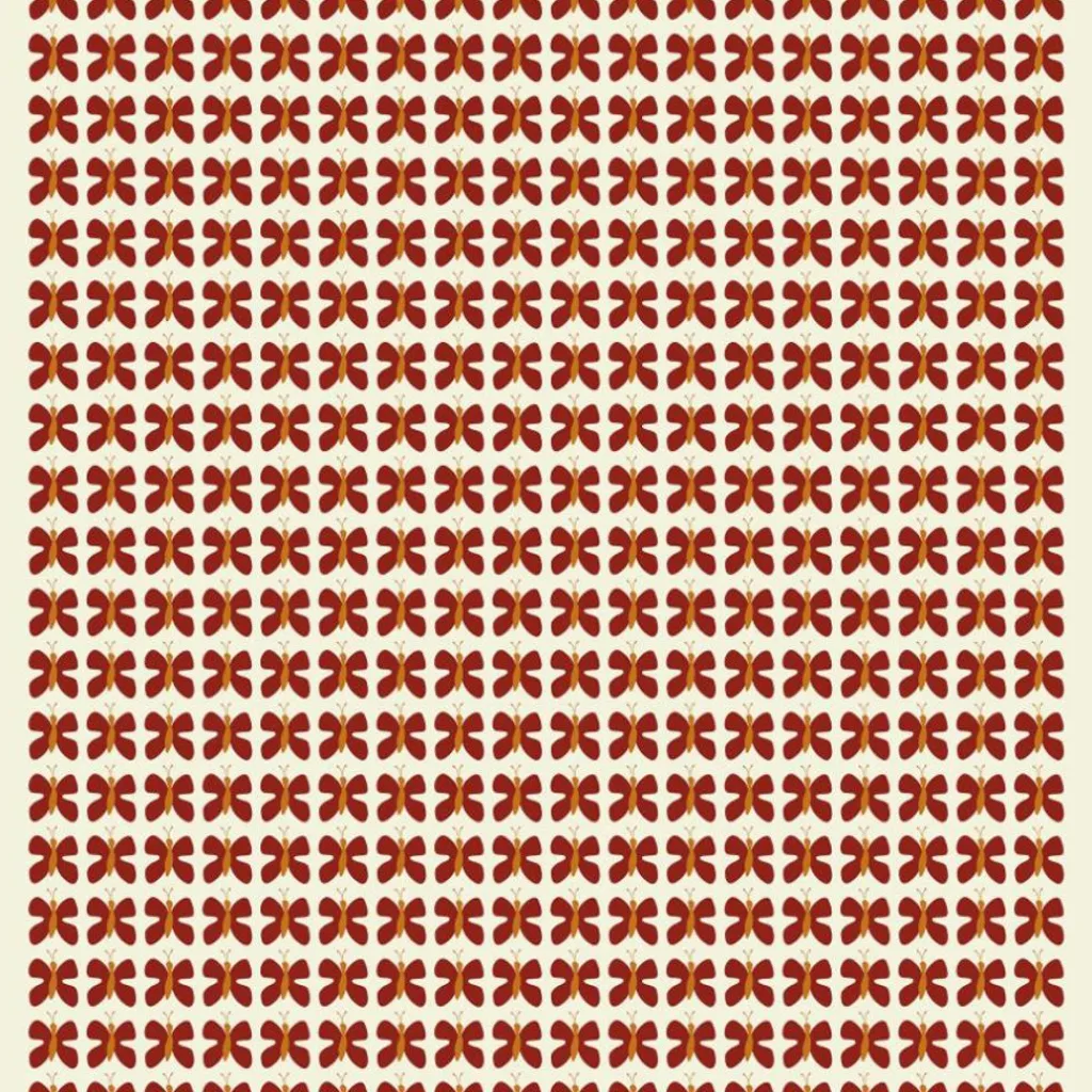 Arvidssons textil Textilvaxduk|Textilvaxduk Fjäril mini röd