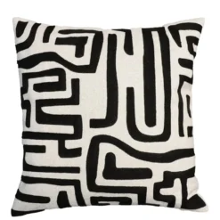 Mönstrade Kuddfodral|Timber Svart Kuddfodral