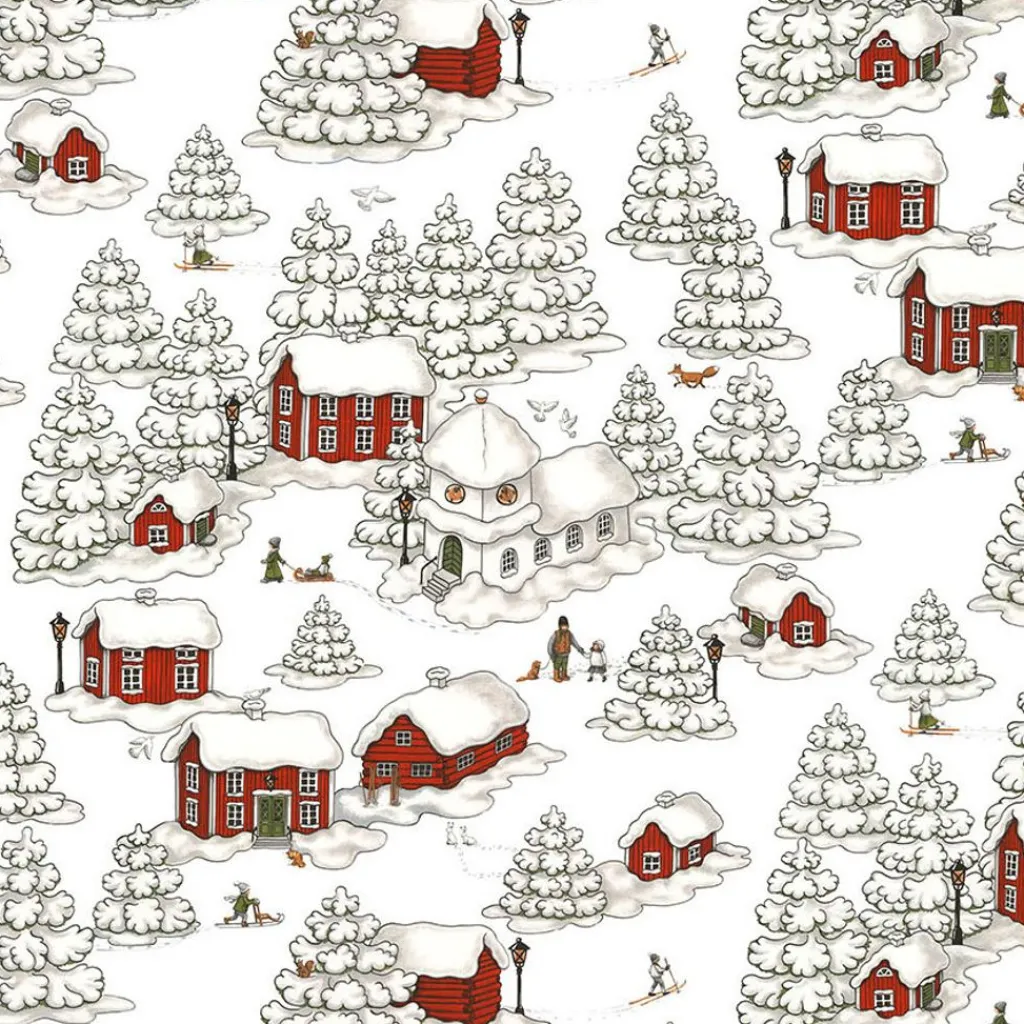Arvidssons textil Arvidssons Textil|Jultyger|Timmerbyn vit