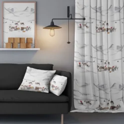 Arvidssons textil Gardiner Mönstrade|Julgardiner|Tomteland gardiner