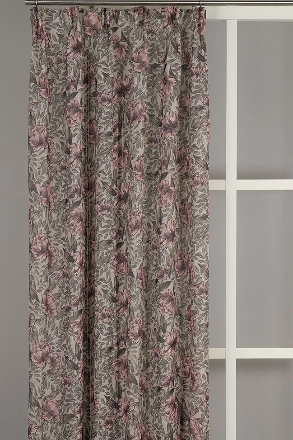 Redlunds Gardiner Mönstrade|Toulouse ljusrosa gardiner - mjuka beige och rosa toner