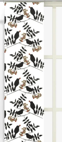 Arvidssons textil Panelgardiner|Trast i hast svart panelgardiner