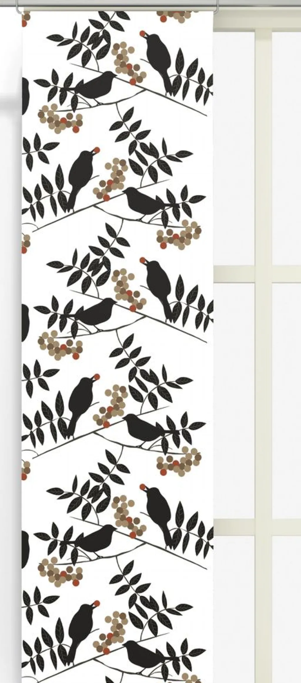 Arvidssons textil Panelgardiner|Trast i hast svart panelgardiner