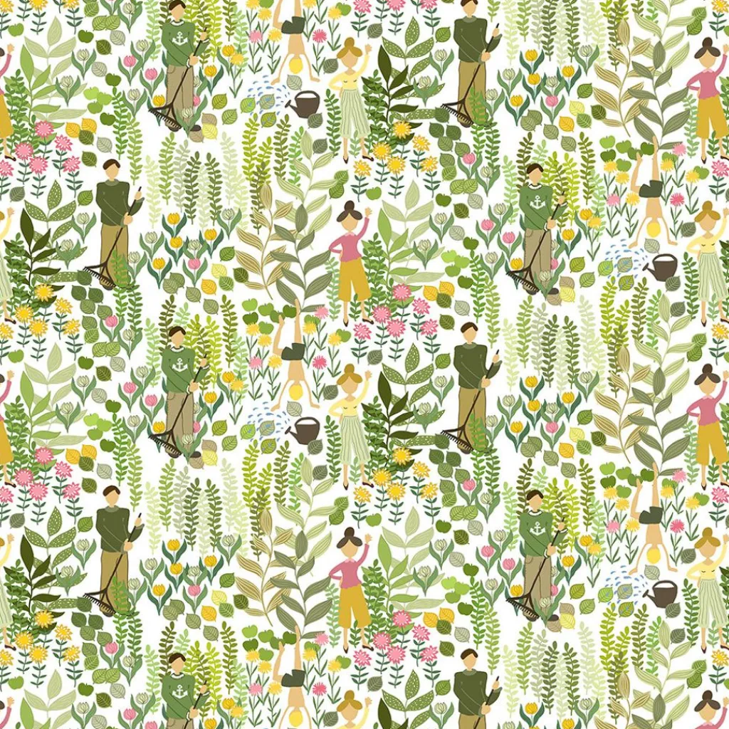 Arvidssons textil Arvidssons Textil|Gardintyger Mönstrade|Trädgård grön tyg