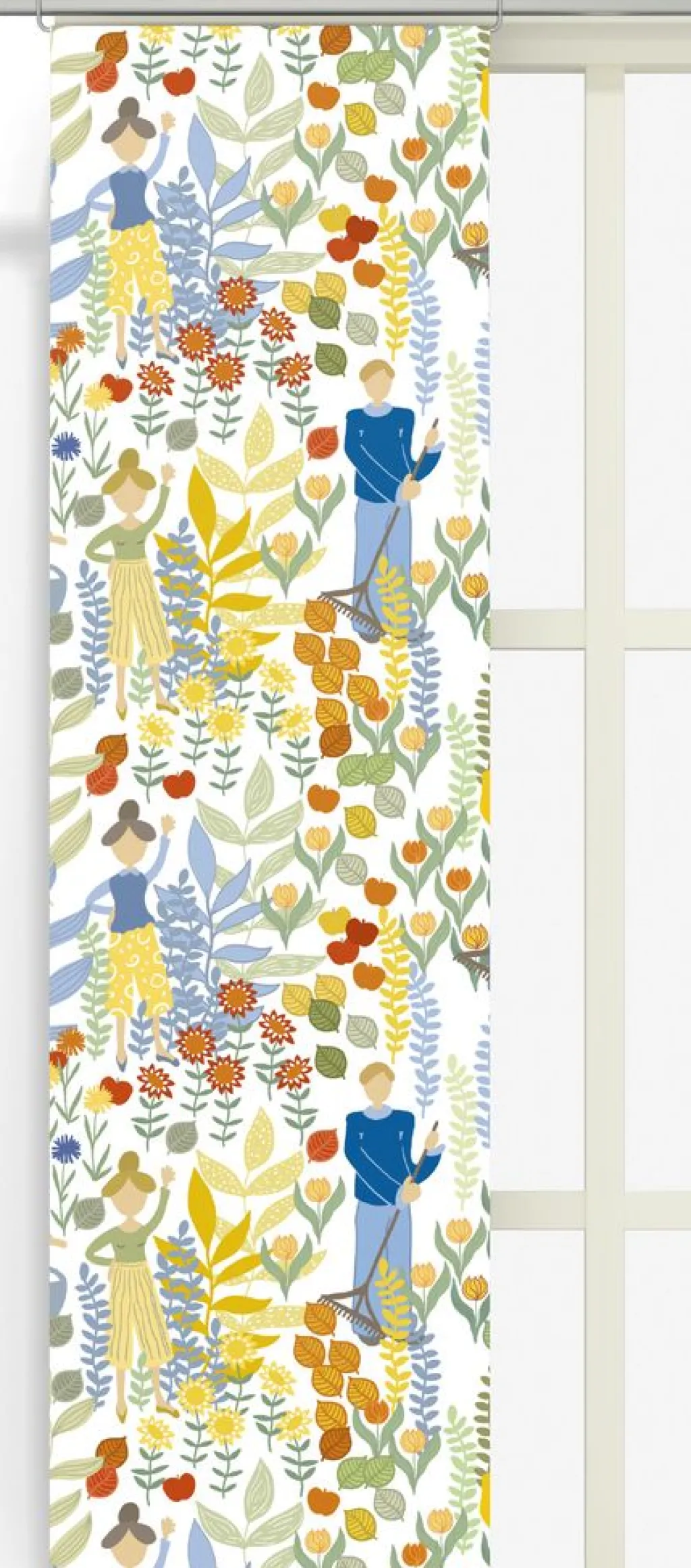 Arvidssons textil Panelgardiner|Trädgård halvlinne panelgardiner