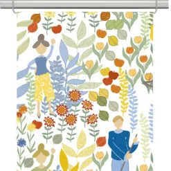 Arvidssons textil Panelgardiner|Trädgård halvlinne panelgardiner