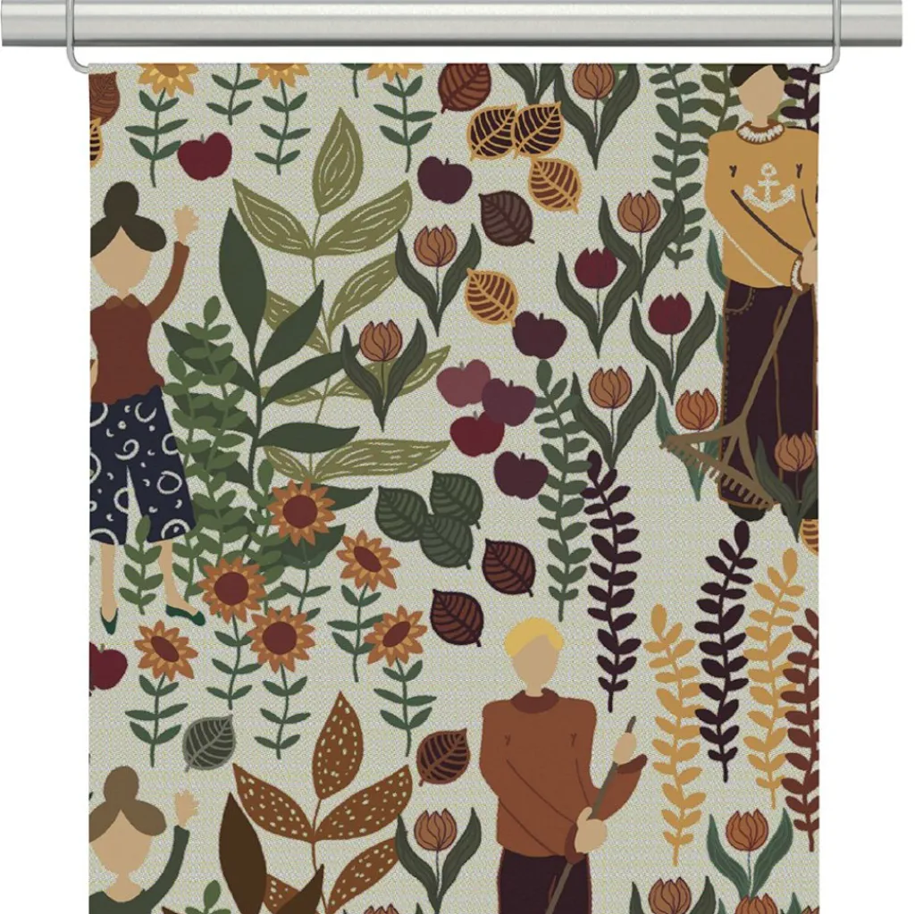Arvidssons textil Panelgardiner|Trädgård rost/beige panelgardiner