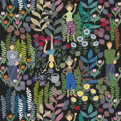 Arvidssons textil Gardintyger Mönstrade|Arvidssons Textil|Trädgård svart tyg