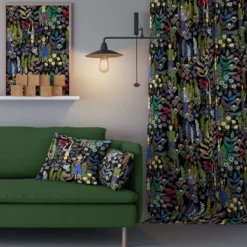 Arvidssons textil Gardintyger Mönstrade|Arvidssons Textil|Trädgård svart tyg