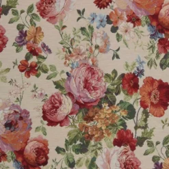 Arvidssons textil Blommiga Möbeltyger|Mönstrade Möbeltyger|Turin crème jacquard - lyxigt möbeltyg