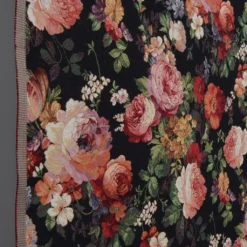 Arvidssons textil Mönstrade Möbeltyger|Turin svart jacquard - lyxigt möbeltyg