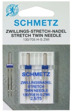 Schmetz Symaskinsnålar|Tvillingnål stretch 2,5 mm 2-pack