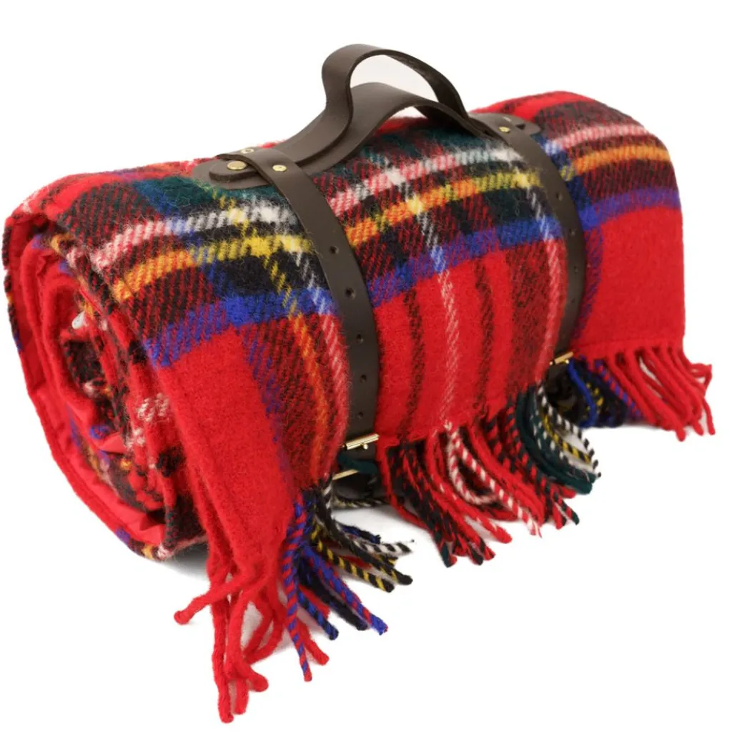 Tweedmill textiles Picknickfiltar|Tweedmill Picknickfilt Royal Stewart, Röd med Vattentät Baksida, 145 x 183 cm