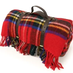 Tweedmill textiles Picknickfiltar|Tweedmill Picknickfilt Royal Stewart, Röd med Vattentät Baksida, 145 x 183 cm