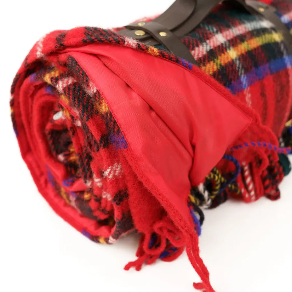 Tweedmill textiles Picknickfiltar|Tweedmill Picknickfilt Royal Stewart, Röd med Vattentät Baksida, 145 x 183 cm
