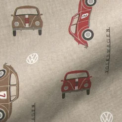 Gardintyger Mönstrade|Tyg med Folkabubblor - VW beetle racing