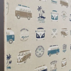 Gardintyger Mönstrade|Tyg med VW buss och palmer - California Paradise