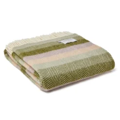 Tweedmill textiles Ullplädar|Ullpläd Stripe Botanical, 100% Ull, 150x183 cm
