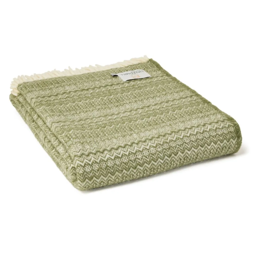 Tweedmill textiles Ullplädar|Ullpläd Tweedmill - Lifestyle Fair Isle Sage 100% Ull, 150 x 200 cm