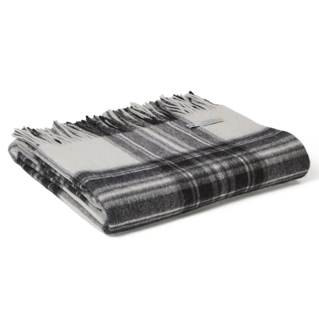 Tweedmill textiles Ullplädar|Ullpläd Tweedmill - Prestige Grey Dress Stewart, 100% Ull, 140 x 190 cm
