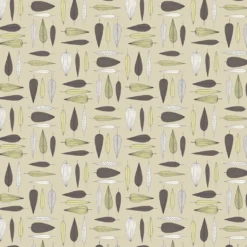 Arvidssons textil Gardintyger Mönstrade|Arvidssons Textil|Under trädet beige tyg – metervara med lövmönster