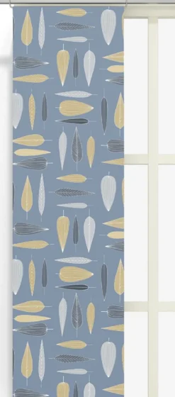 Arvidssons textil Panelgardiner|Under trädet blå panelgardiner