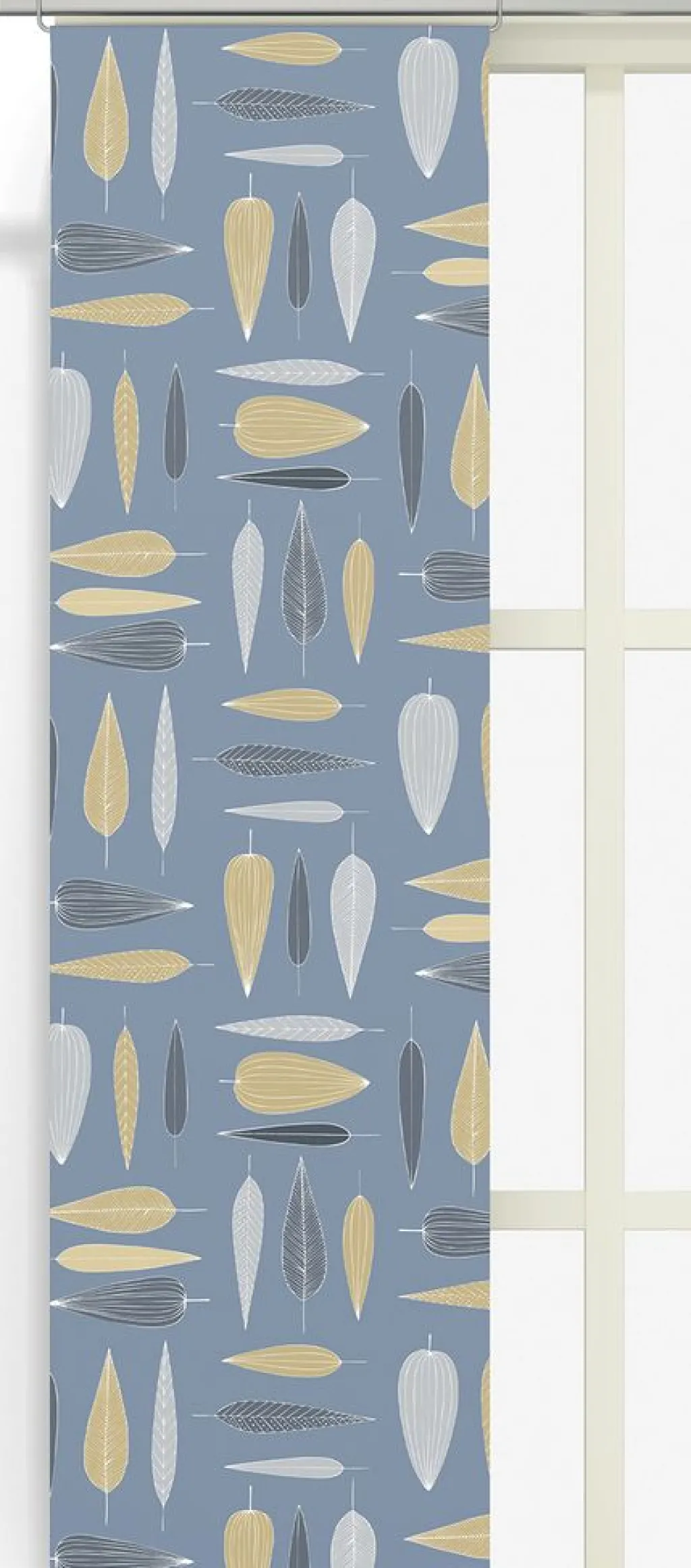 Arvidssons textil Panelgardiner|Under trädet blå panelgardiner