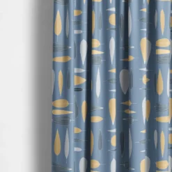 Arvidssons textil Gardintyger Mönstrade|Arvidssons Textil|Under trädet blå tyg – bomullstyg med blad