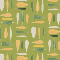 Arvidssons textil Gardintyger Mönstrade|Arvidssons Textil|Under trädet grön tyg – bomullstyg med blad